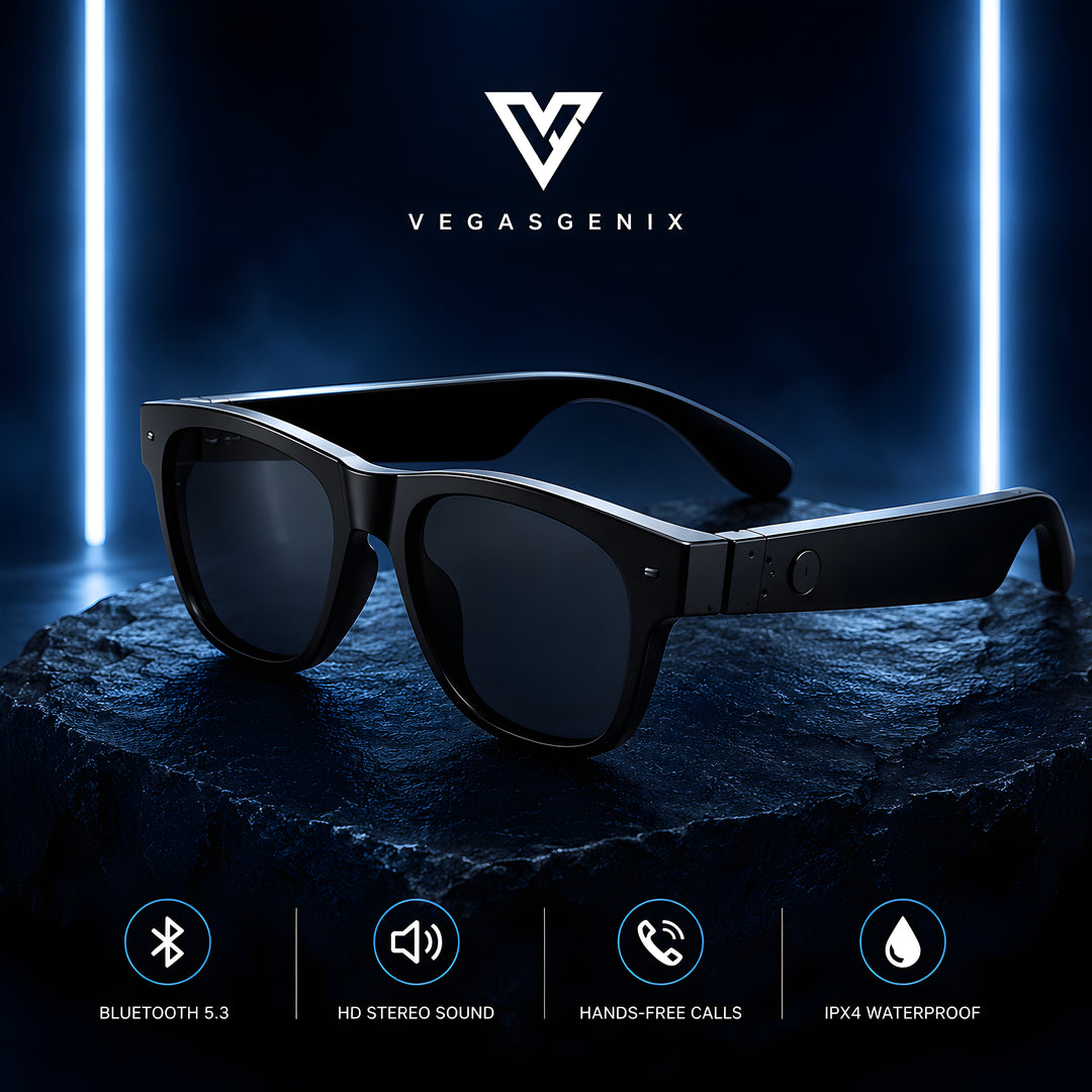 Bluetooth 5.3 Smart Audio Sunglasses | Open-Ear Wireless Sports Glasses with HD Calls