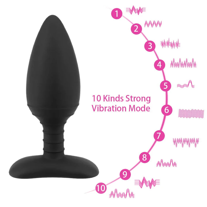 Electric Shock Vibrator E-stim Anal Plug Remote Control