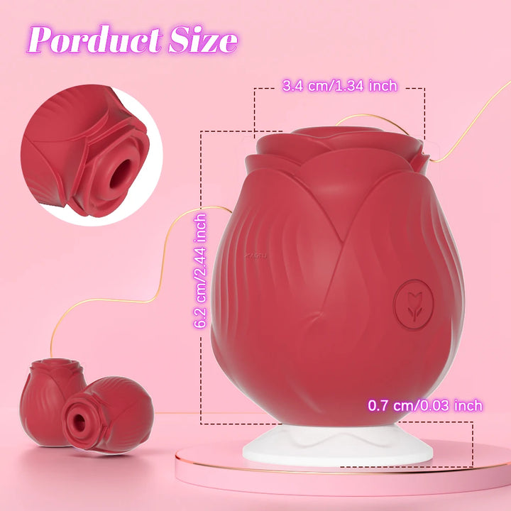 Rose-Sex Toy Vibator Toy for Women Silicone Clitoris Sucker Sucking