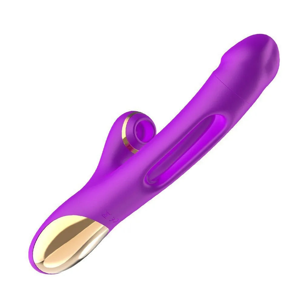 3 In 1 Insert Vibrators Patting Sucking Vibrating Stick For Women