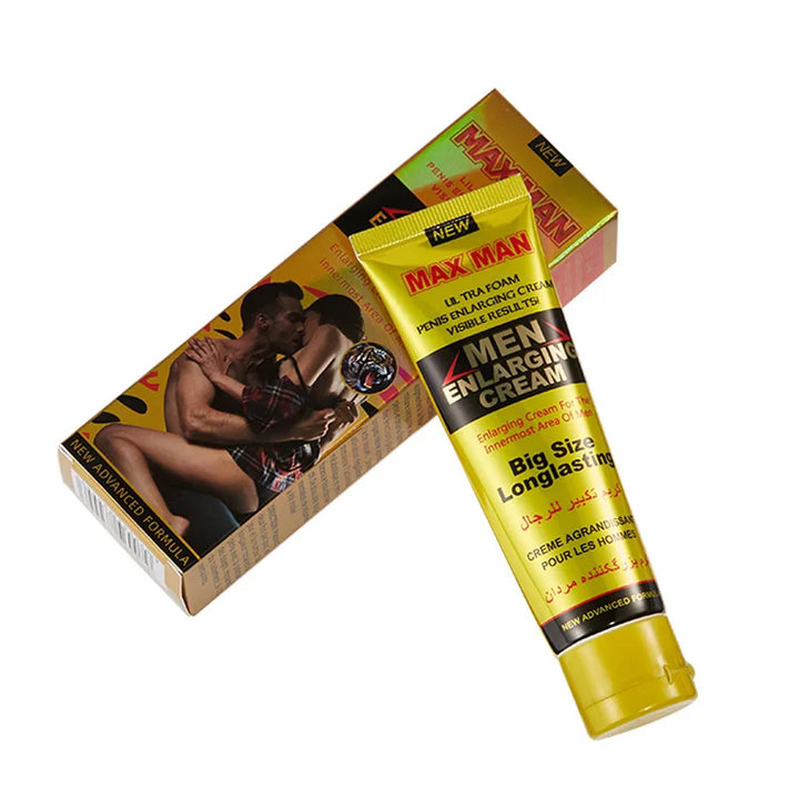 Sex toys，dick,ejaculation,penetration,penetration anal,Yellow Maxman gel cream for men's penis gel