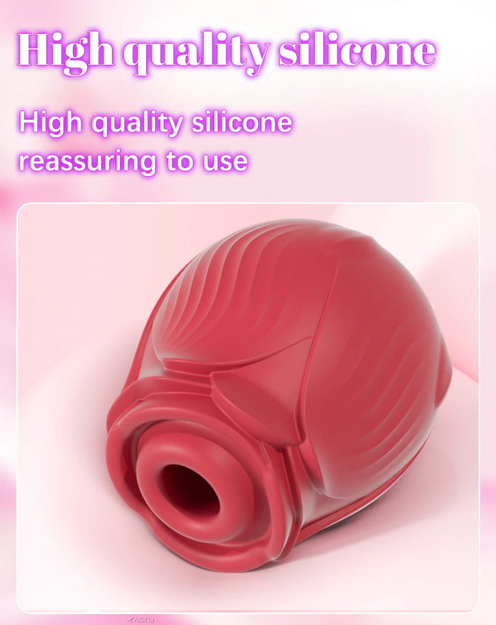 Rose-Sex Toy Vibator Toy for Women Silicone Clitoris Sucker Sucking