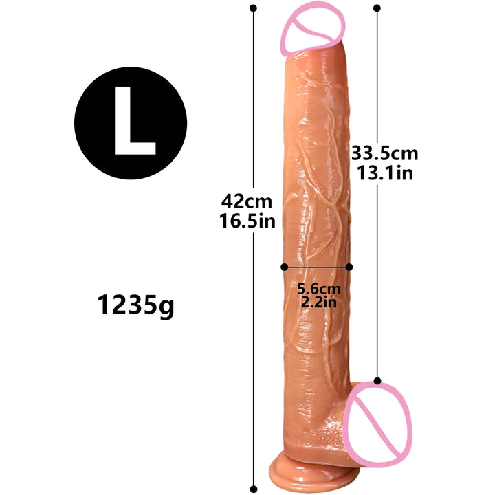 42cm Super Long Dildo Realistic Penis Soft Big Dick Powerful Suction Cup Female Masturbation Silicone Dildos Sexy Toys for Women