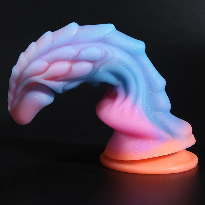 New Luminous Dildos Colourful Glowing Huge Penis G-spot Anal Butt Plug Women Toys Shaped Dragon Monster Dildo with Suction Cup