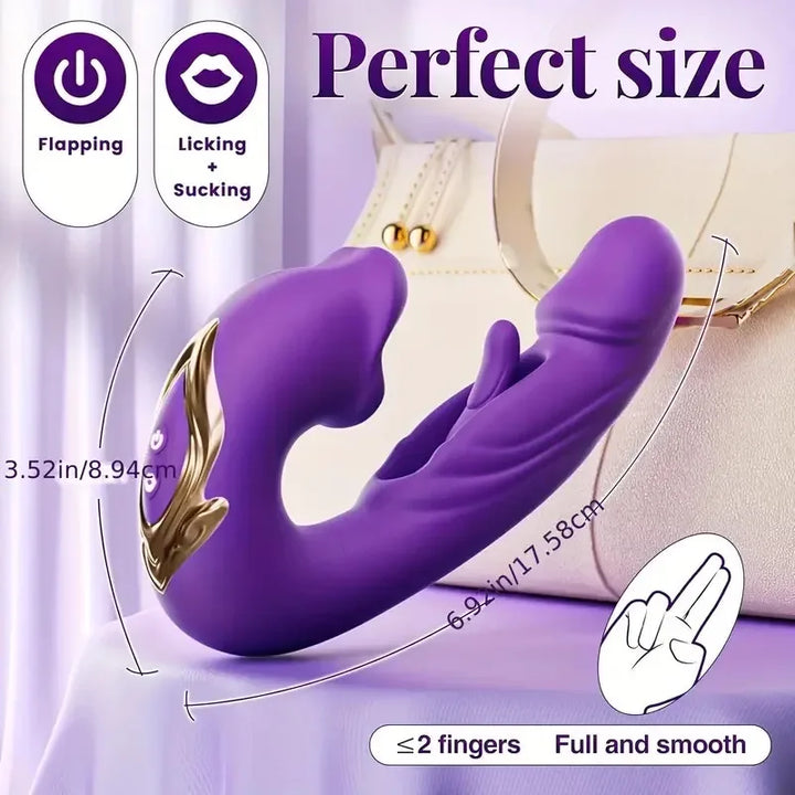 3 IN 1 Female Tongue Licking Vibrator G Spot