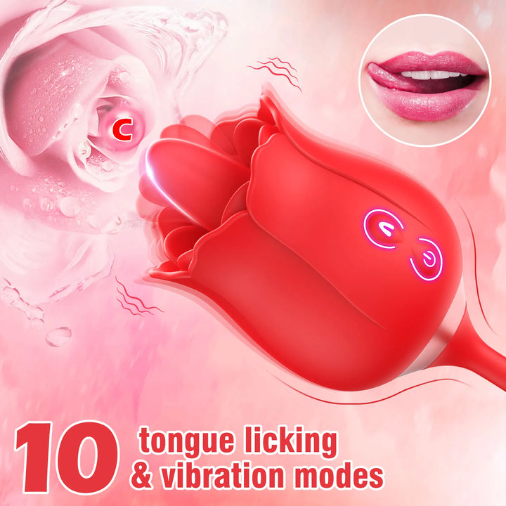 Rose Toy Dildo Thrusting Vibrator for Women Egg Clitoris Sucker Stimulator