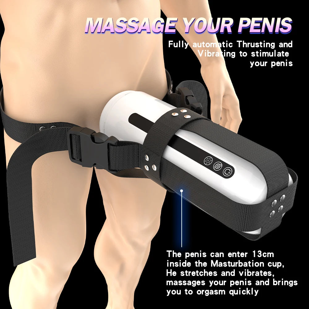 HESEKS 7 Thrusting Vibrations Wearable Automatic Male Masturbators Blowjob Vaginas Adult Masturbation Sex Toys For Men 18