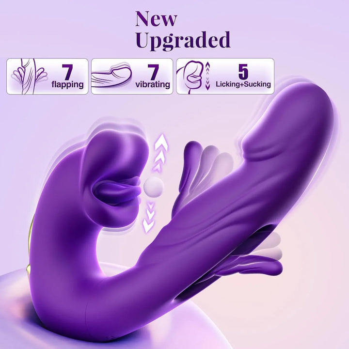 3 IN 1 Female Tongue Licking Vibrator G Spot