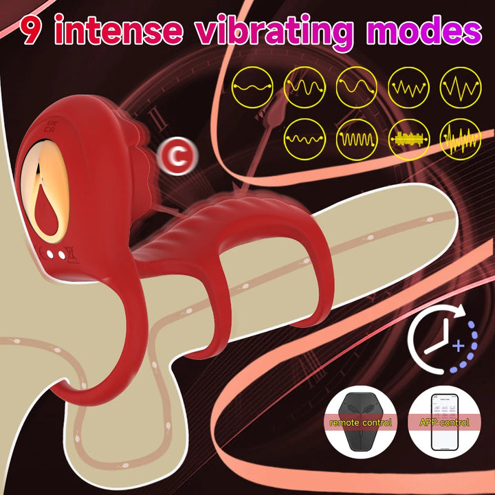 Rose Clit Nipple Vibrator Wireless Control Penis Erection