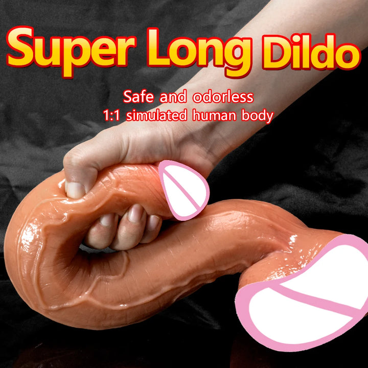 42cm Super Long Dildo Realistic Penis Soft Big Dick Powerful Suction Cup Female Masturbation Silicone Dildos Sexy Toys for Women