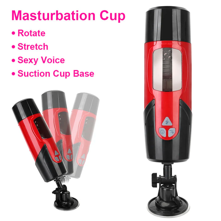 Automatic Stretching Male Masturbator Vibrators Vaginal For Men Real Pussy Glans Sucker Machine Erotic Sex Toys Adults Products