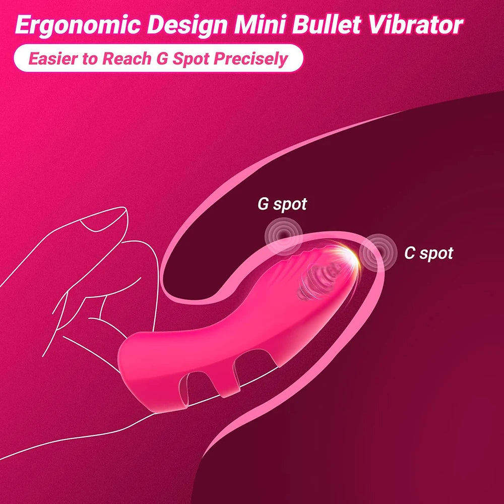 Clitoral G Spot Finger Vibrator 10 Speed Clit Nipple Massager