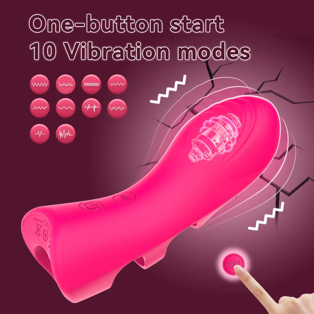 Clitoral G Spot Finger Vibrator 10 Speed Clit Nipple Massager