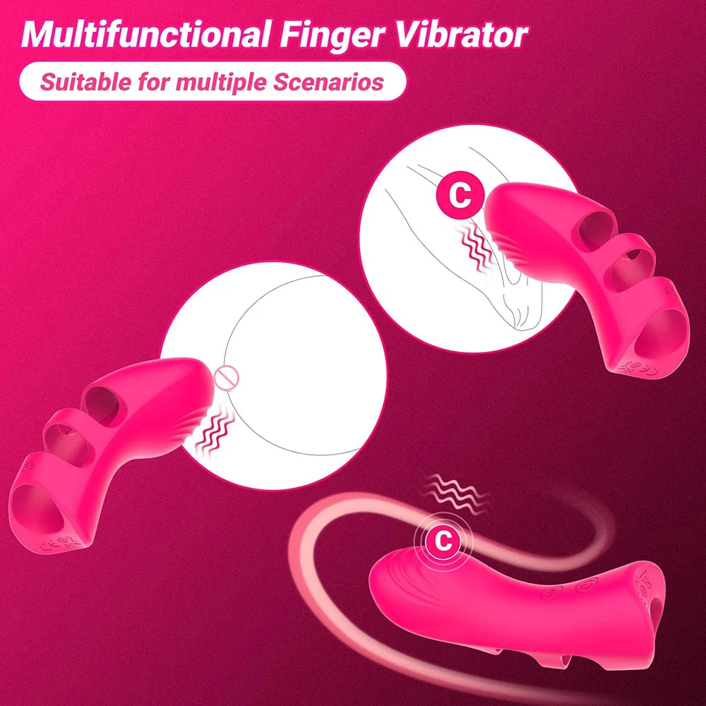 Clitoral G Spot Finger Vibrator 10 Speed Clit Nipple Massager