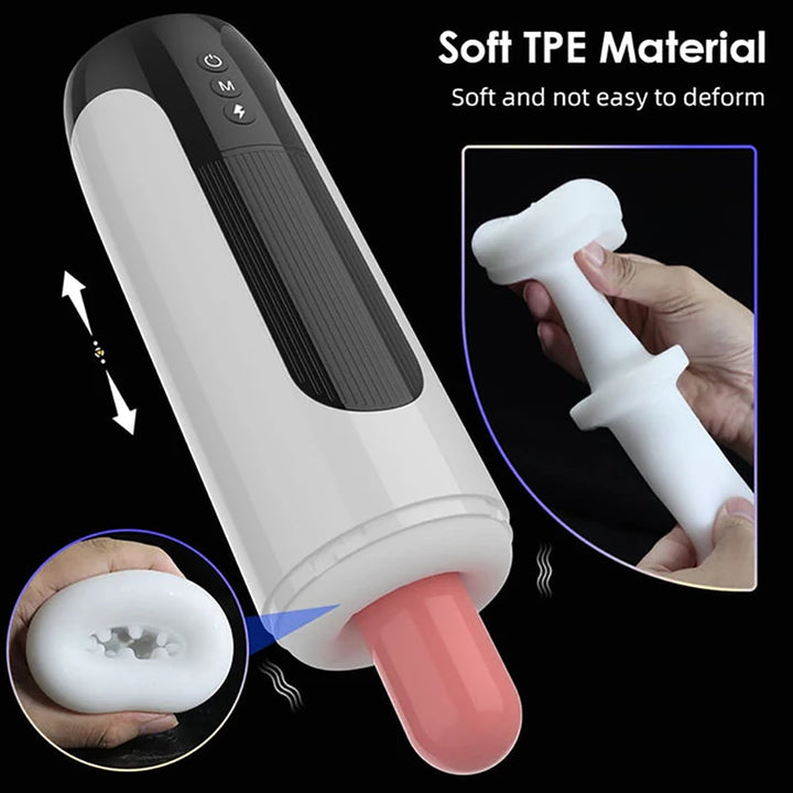 HESEKS 7 Thrusting Vibrations Wearable Automatic Male Masturbators Blowjob Vaginas Adult Masturbation Sex Toys For Men 18