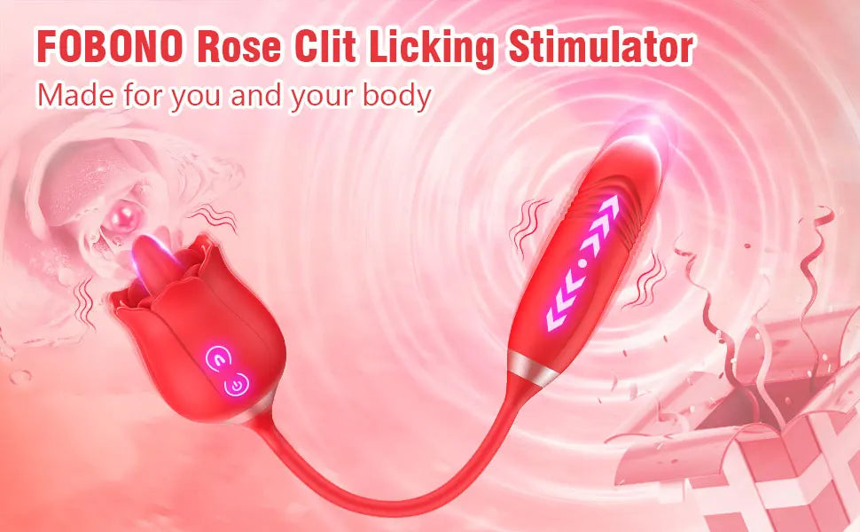 Rose Toy Dildo Thrusting Vibrator for Women Egg Clitoris Sucker Stimulator