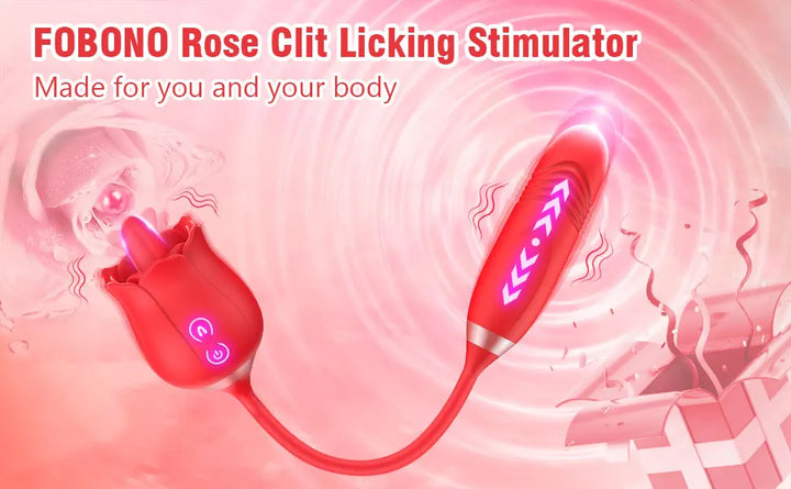 Rose Toy Dildo Thrusting Vibrator for Women Egg Clitoris Sucker Stimulator