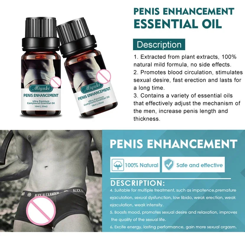 Enlarged oil Natural Solution for Penis Enlargement, Also known As Essential Oil without Side Effects