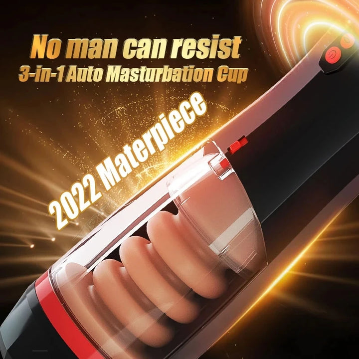 Automatic Sucking Male Masturbation Cup Inner Telescopic Vibrator Male Masturb Vaginas for Men Sex Toy Vaginas for Men