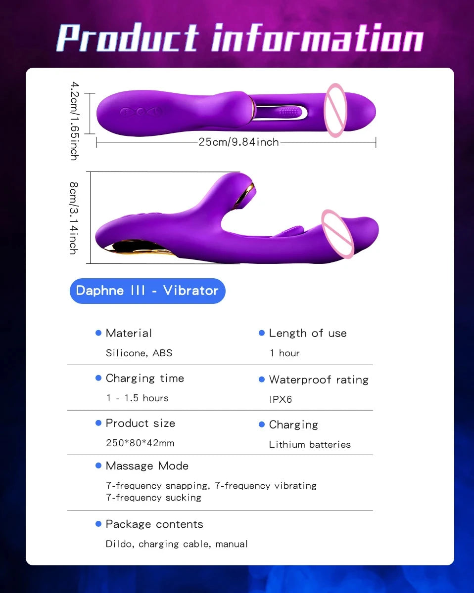 3 In 1 Insert Vibrators Patting Sucking Vibrating Stick For Women