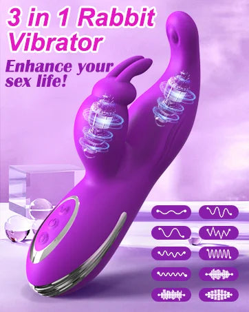 Dual Motor Female Vibrator Clitoral G Spot Rabbit