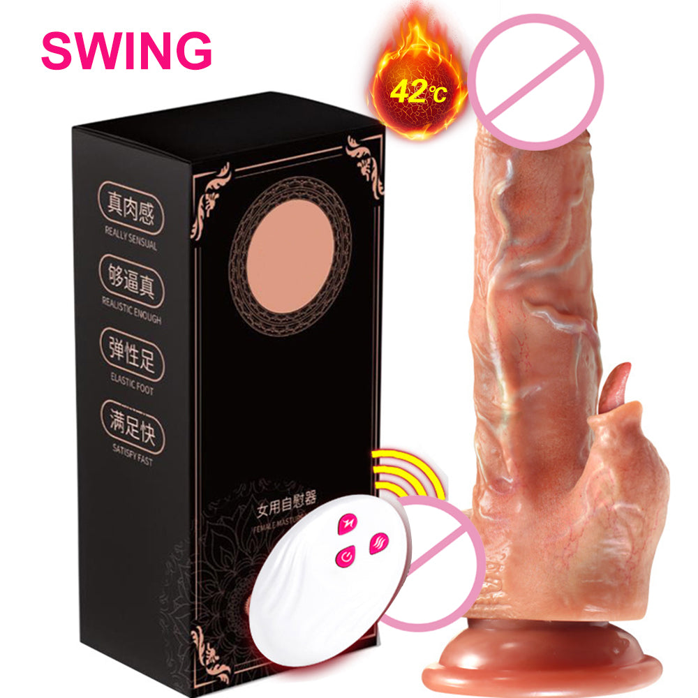 Dildo Vibrator Female Masturbator Big Dildos Retractable Swinging Warming Tongue Lick Vaginal Stimulator G-spot Massage Sex Toy