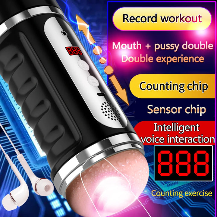 Automatic Sex Toys for Men 18+ Male Masturbator Cup Real 3D Vagina Blowjob Sucking Electric Pocket Pussy Adult Goods Sex Machine