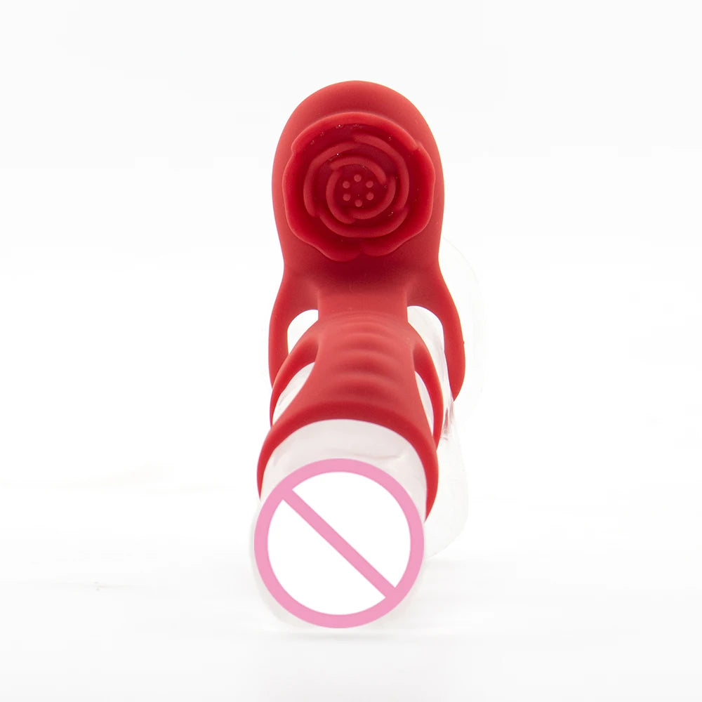 Rose Clit Nipple Vibrator Wireless Control Penis Erection