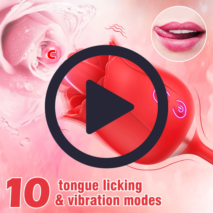 Rose Toy Dildo Thrusting Vibrator for Women Egg Clitoris Sucker Stimulator