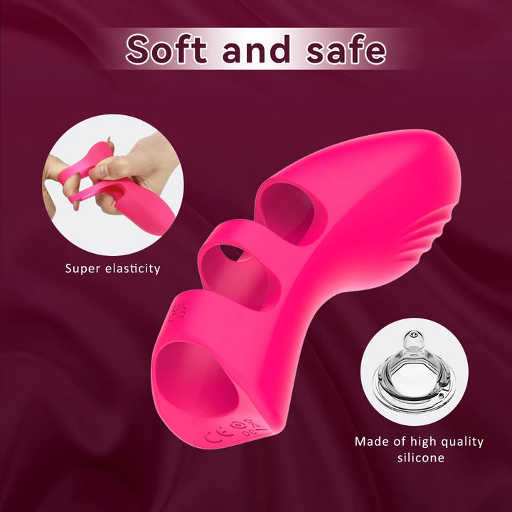 Clitoral G Spot Finger Vibrator 10 Speed Clit Nipple Massager