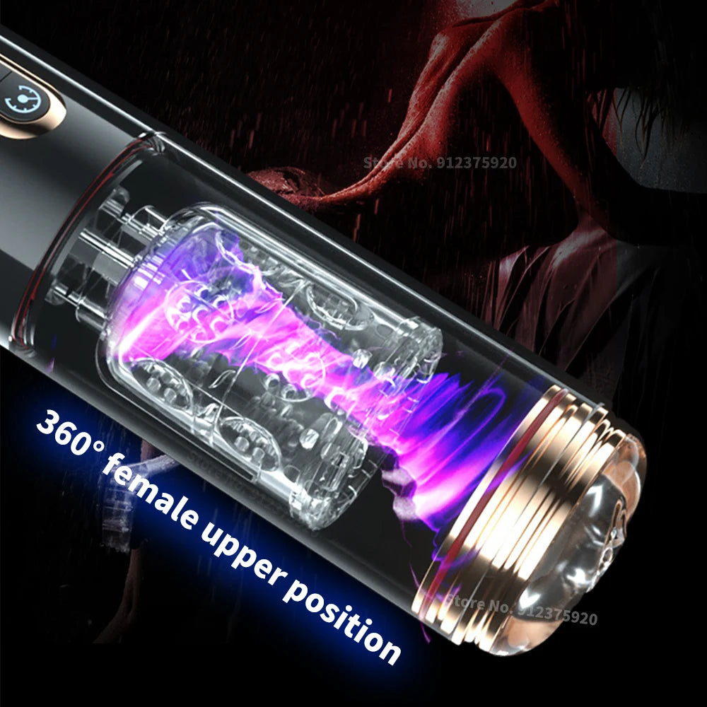 Automatic Male Masturbator Cup Telescopic Rotation Vagina Sucking Blowjob Sex Machine For Men Pocket Suction Masturbation Toys