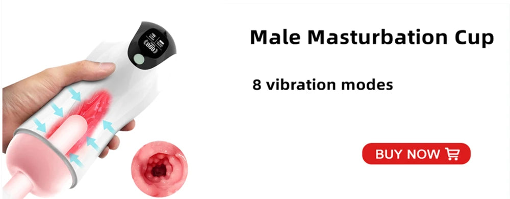 Automatic Sucking Male Masturbation Cup Inner Telescopic Vibrator Male Masturb Vaginas for Men Sex Toy Vaginas for Men