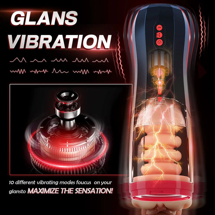 Automatic Sucking Male Masturbation Cup Inner Telescopic Vibrator Male Masturb Vaginas for Men Sex Toy Vaginas for Men