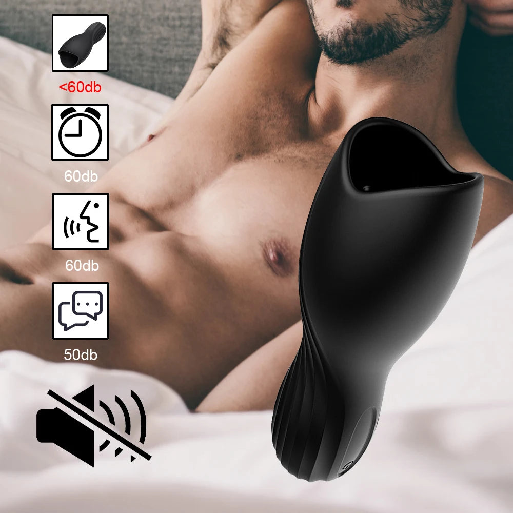 Vibrator Male Masturbator Automatic Oral Climax Sex Glans Stimulate Massager