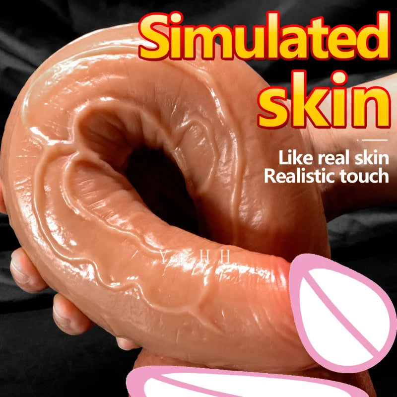 42cm Super Long Dildo Realistic Penis Soft Big Dick Powerful Suction Cup Female Masturbation Silicone Dildos Sexy Toys for Women