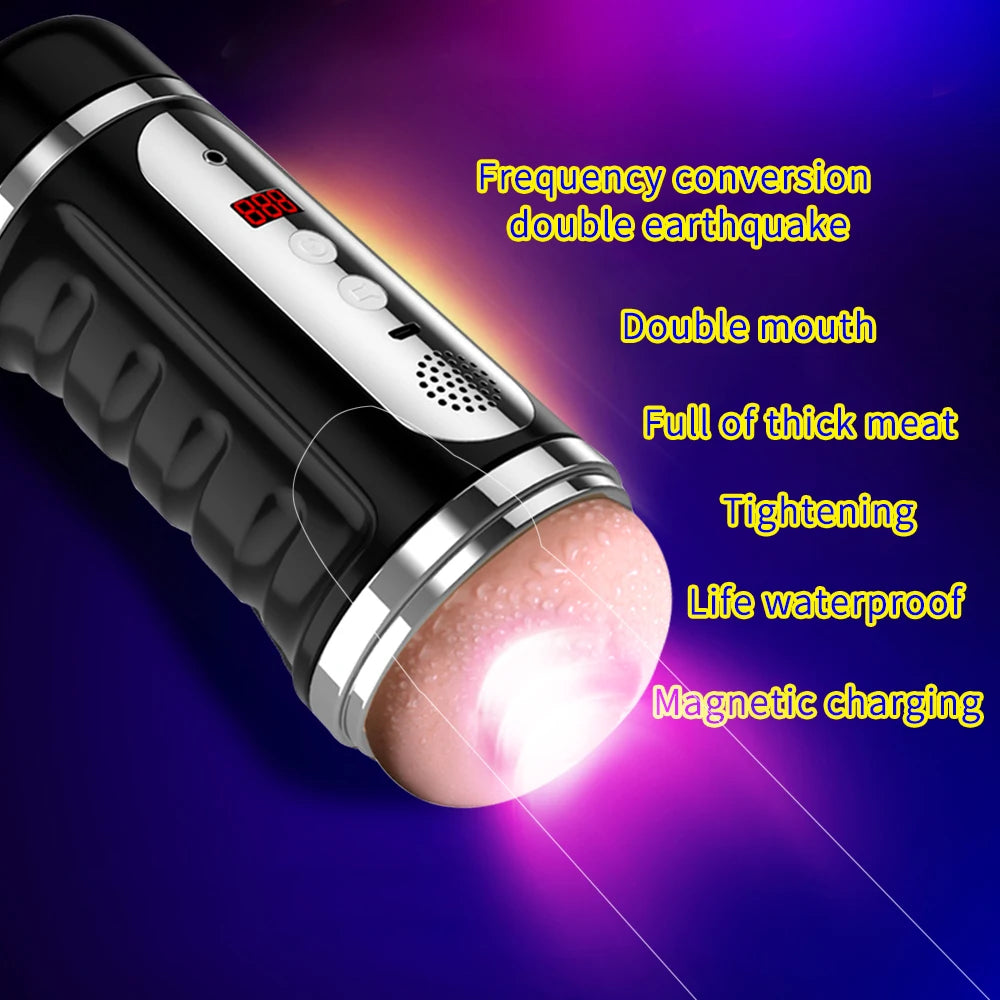 Automatic Sex Toys for Men 18+ Male Masturbator Cup Real 3D Vagina Blowjob Sucking Electric Pocket Pussy Adult Goods Sex Machine