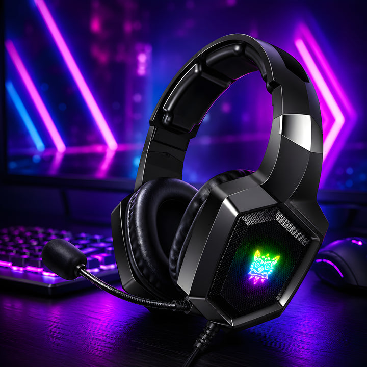 K8 RGB Gaming Headset with HD Microphone | Surround Sound Wired Headphones